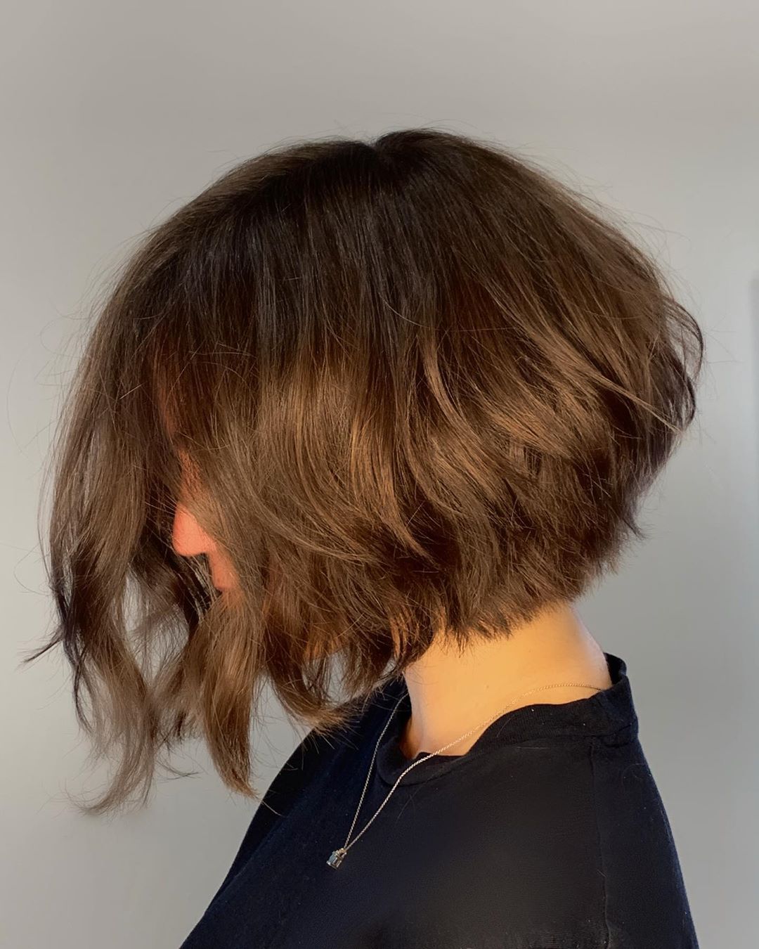 textured inverted bob for voluminous hair