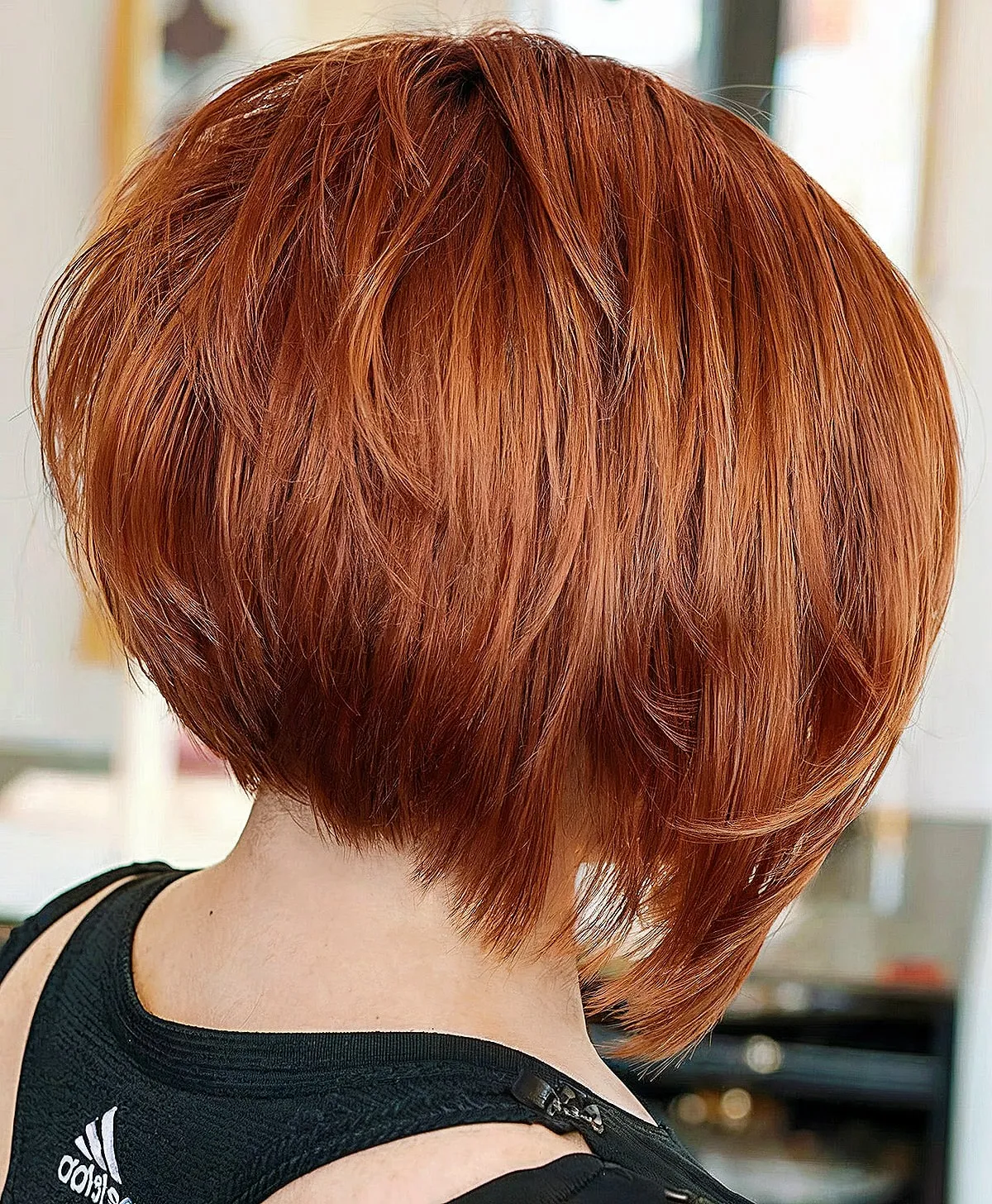 Stylish Inverted Bob with Copper Tones