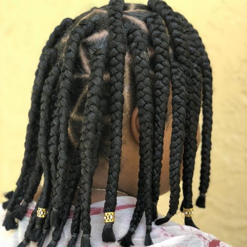 stylish medium box braids