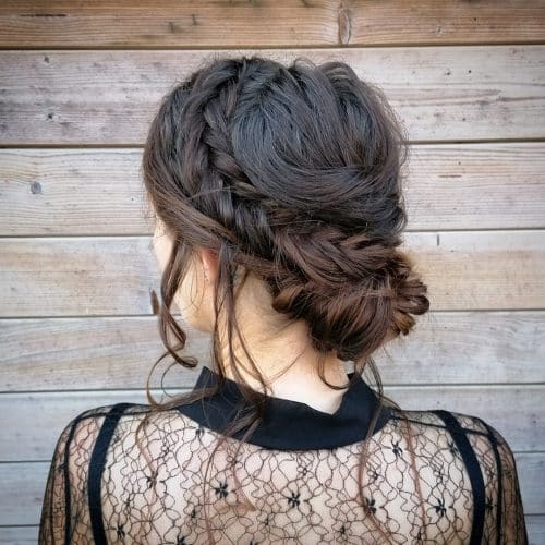 Stylish Messy Braided Updo