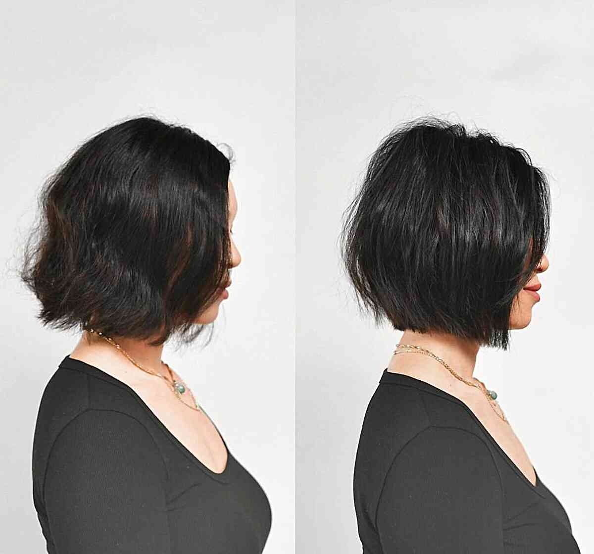 Neck-Length Stylish Blunt Bob