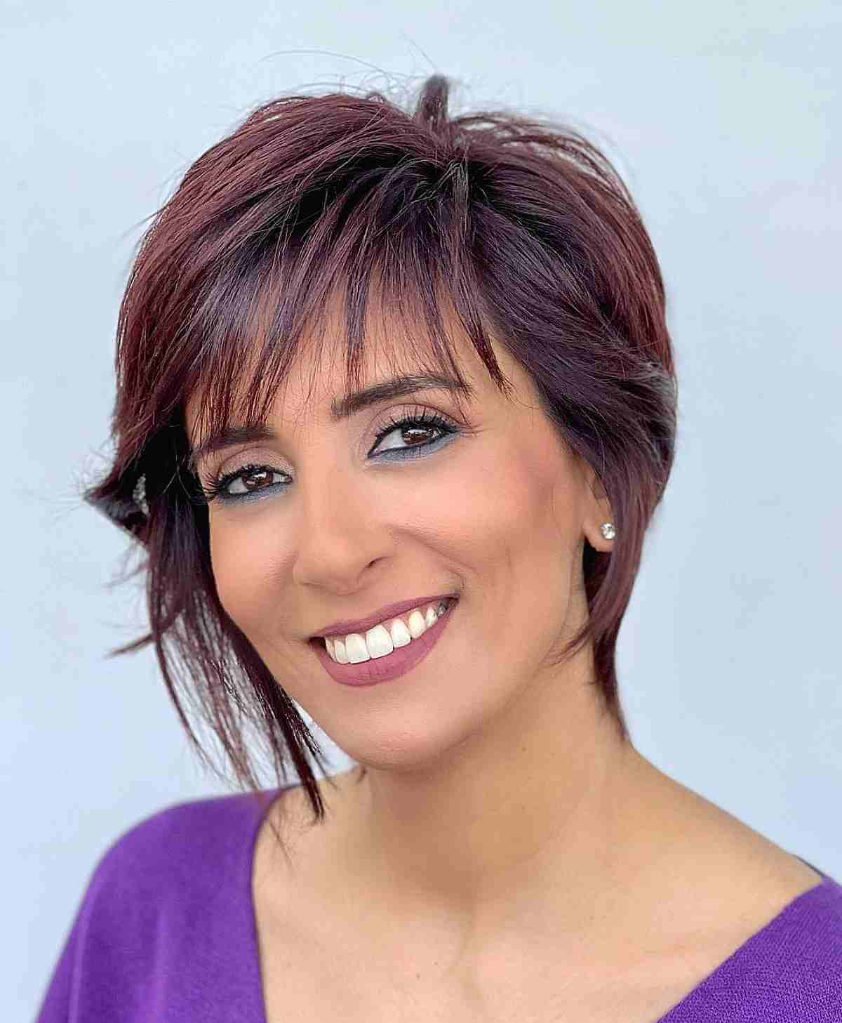 Chic Pixie Cut with Wispy Fringe