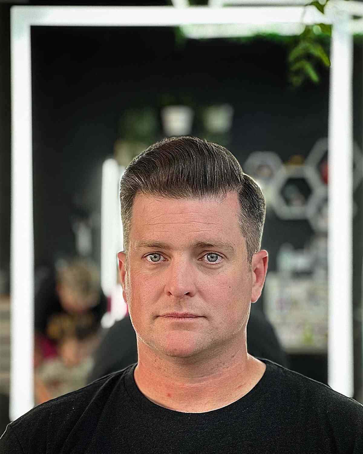 Stylish Pomp for Short Hair for Men with no beard