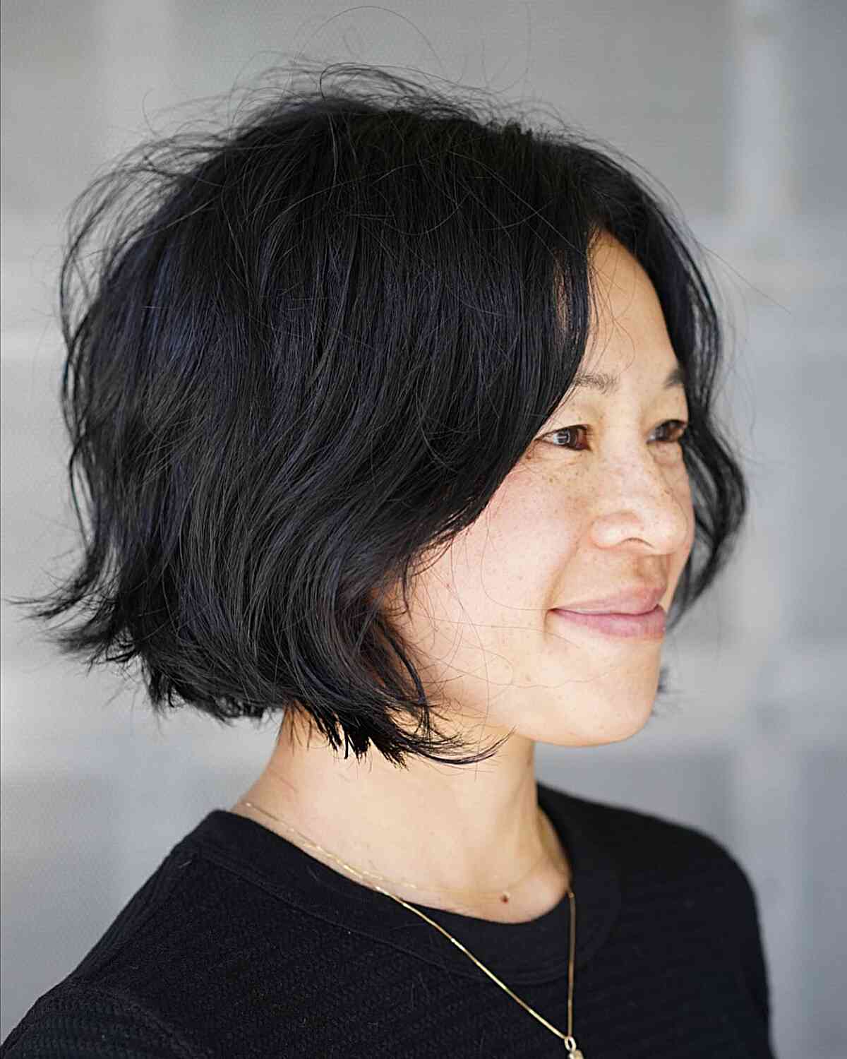 Chic Razored Bob for Fine Hair Asian Girls