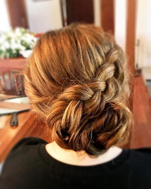 Stylish Reverse French Braid Updo