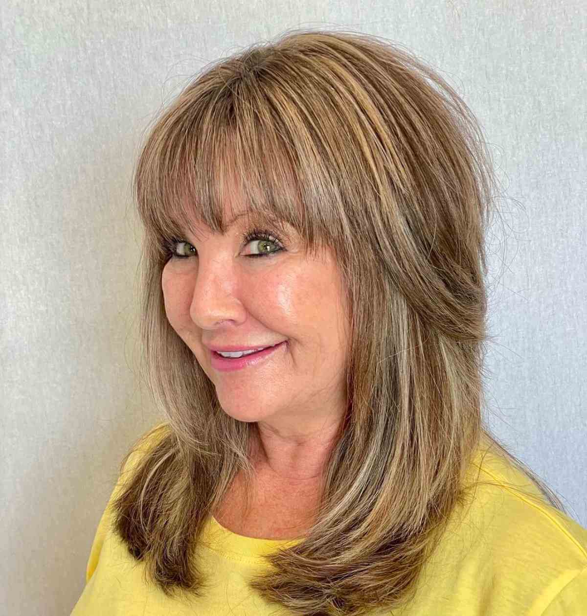 Stylish Shag for Women Over 50 with Fine Thin Hair