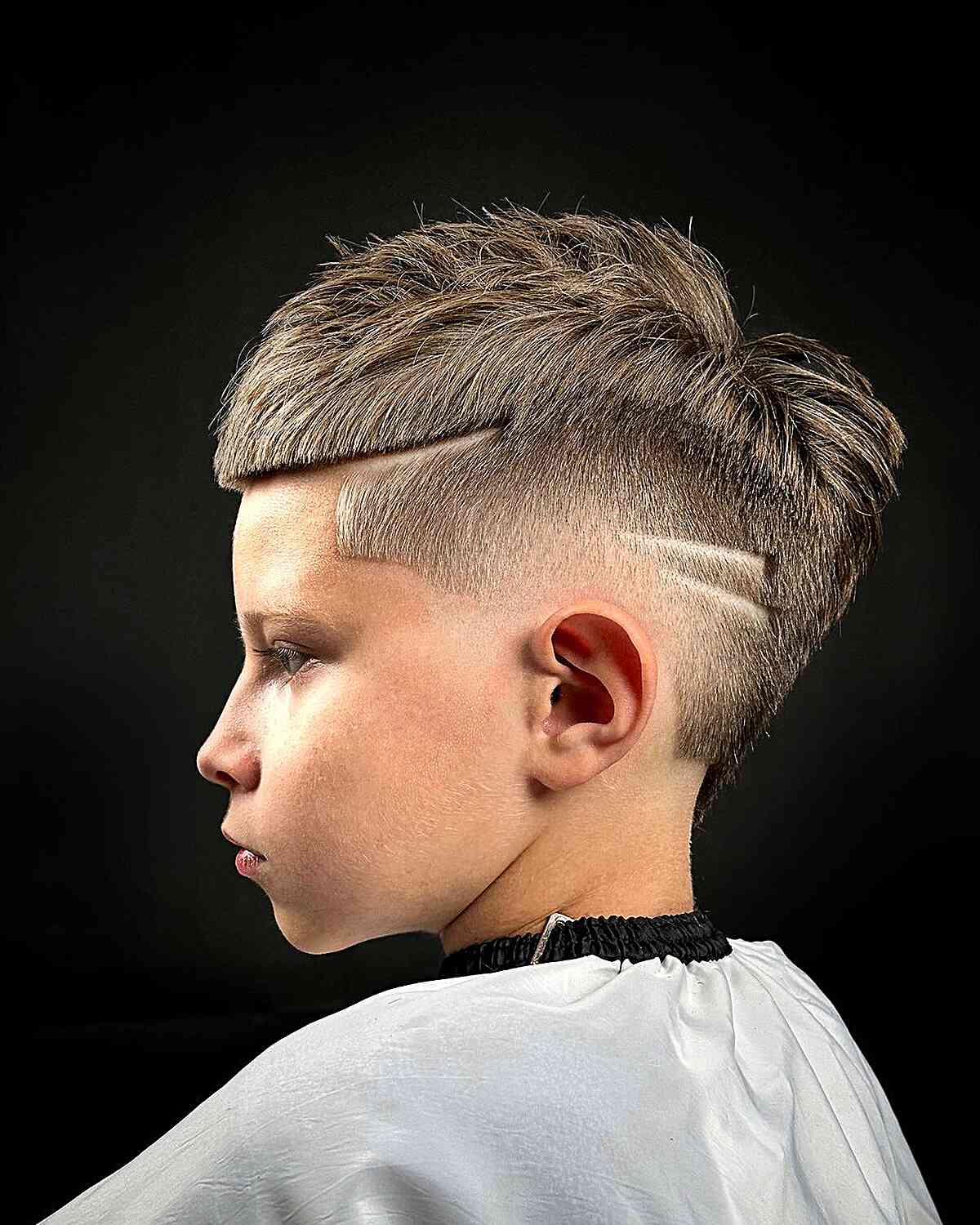 Stylish Shaved Patterns on a Short Cut for Little Boys