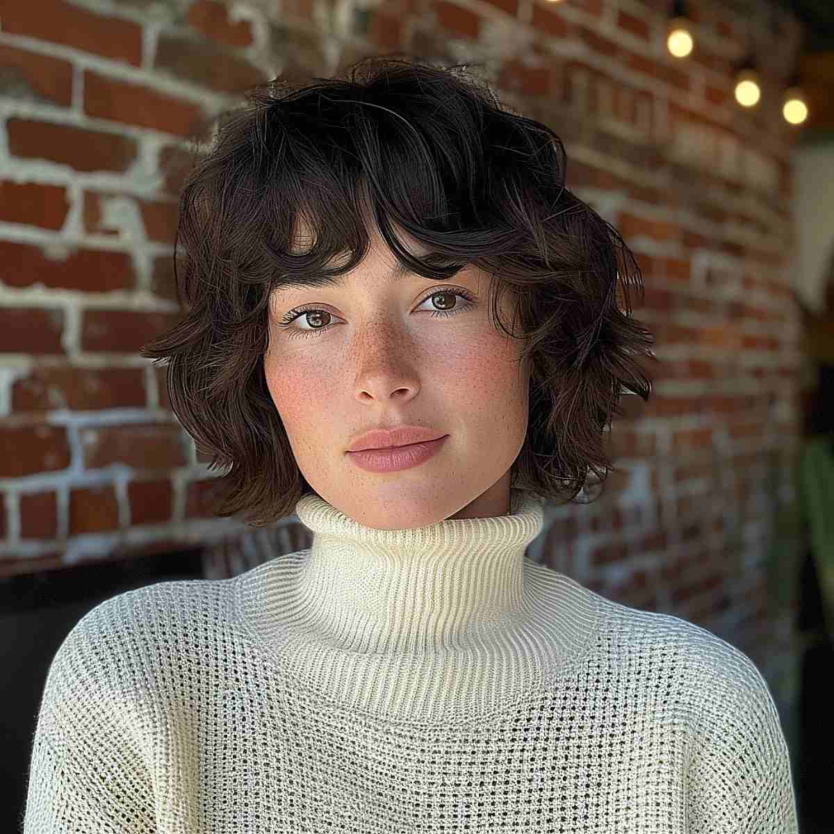 chic shaggy bob haircut for curly hair