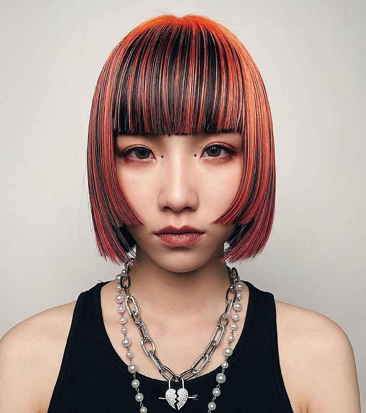 Stylish Short Hime Bob Cut