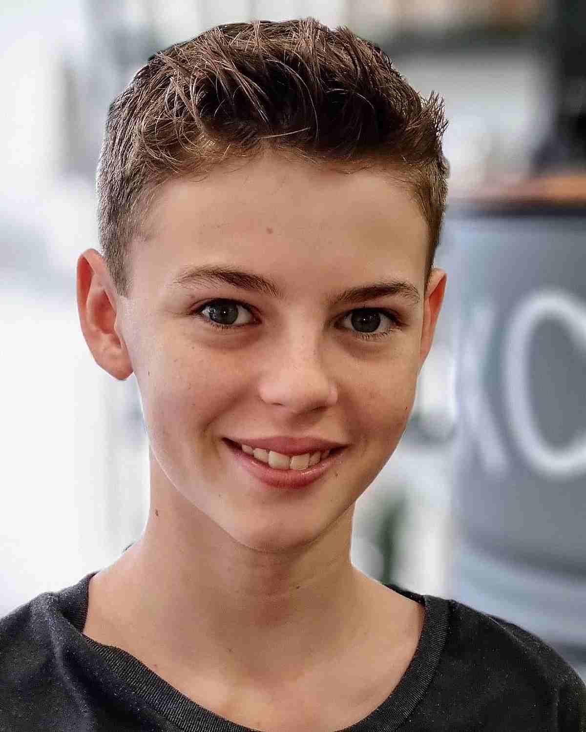 Stylish Short Spiky Messy Top for Little Dudes