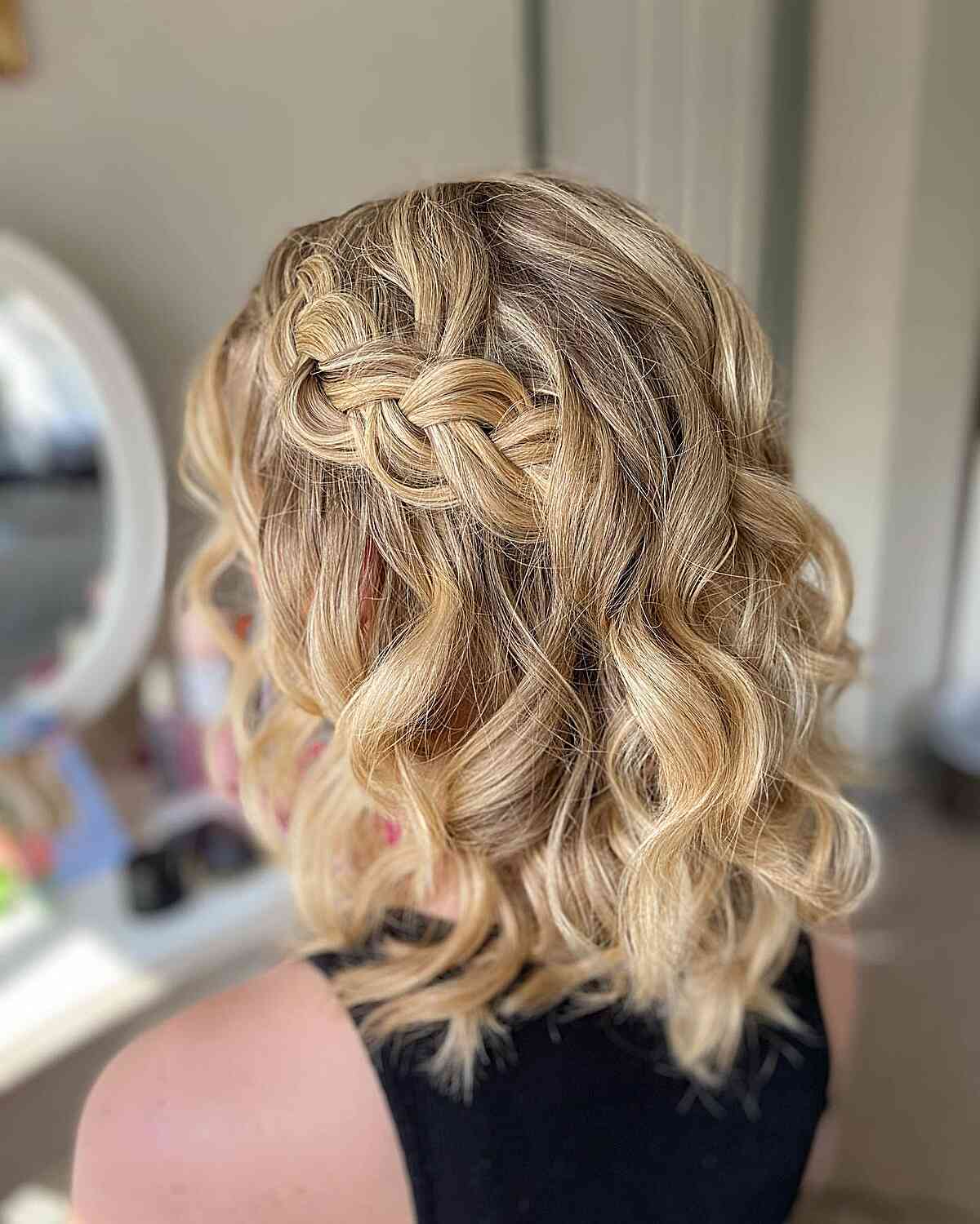 Stylish Side French Braids for Short Hair