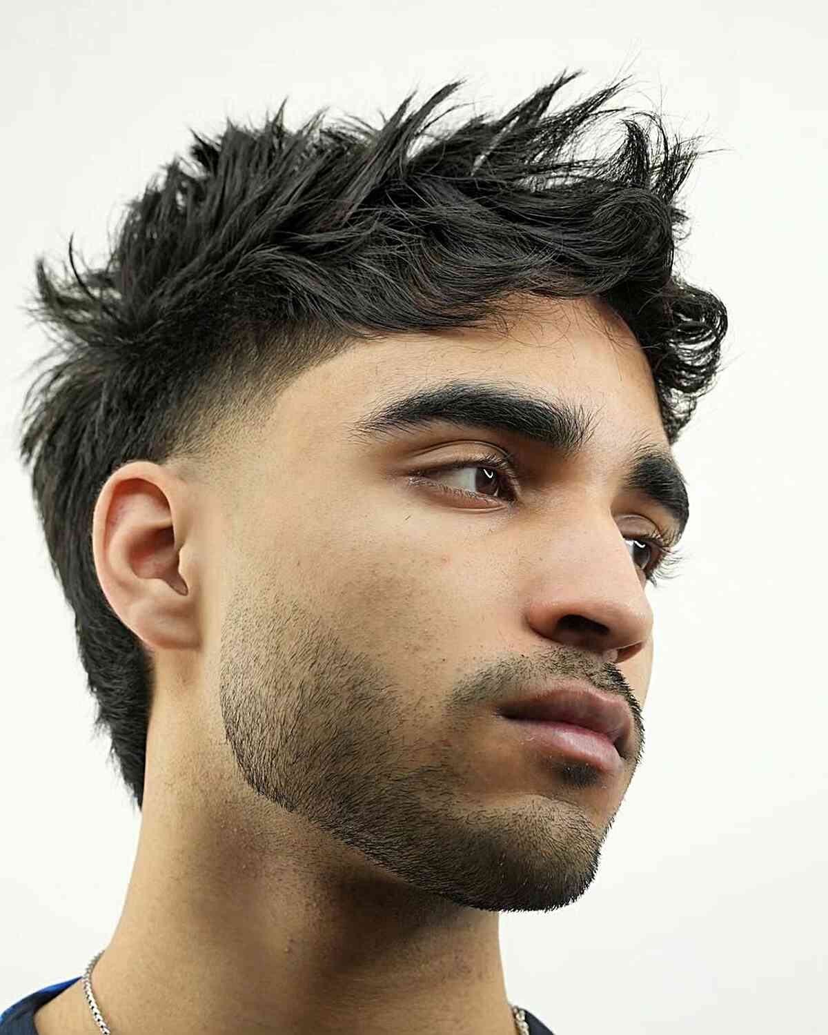 Stylish Spiky Mullet for Guys with Thick Hair