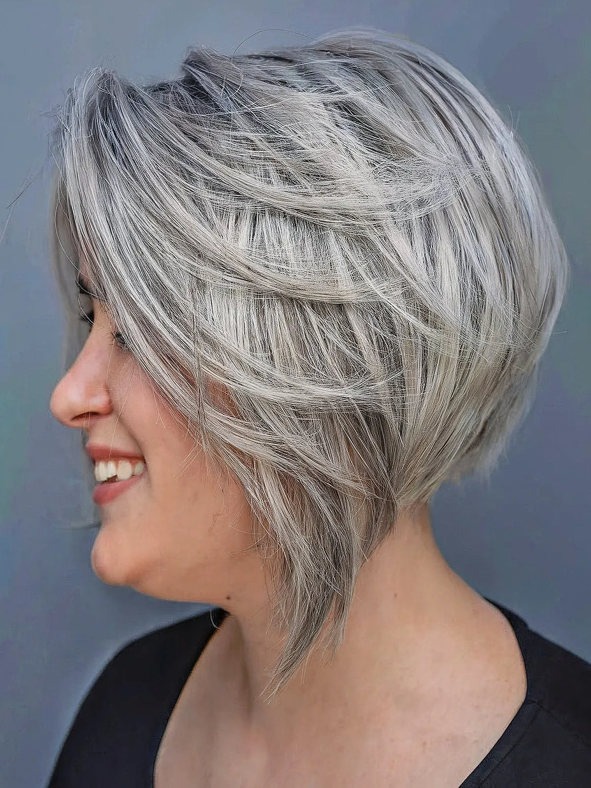 Stylish Stacked Swing Bob with Layers