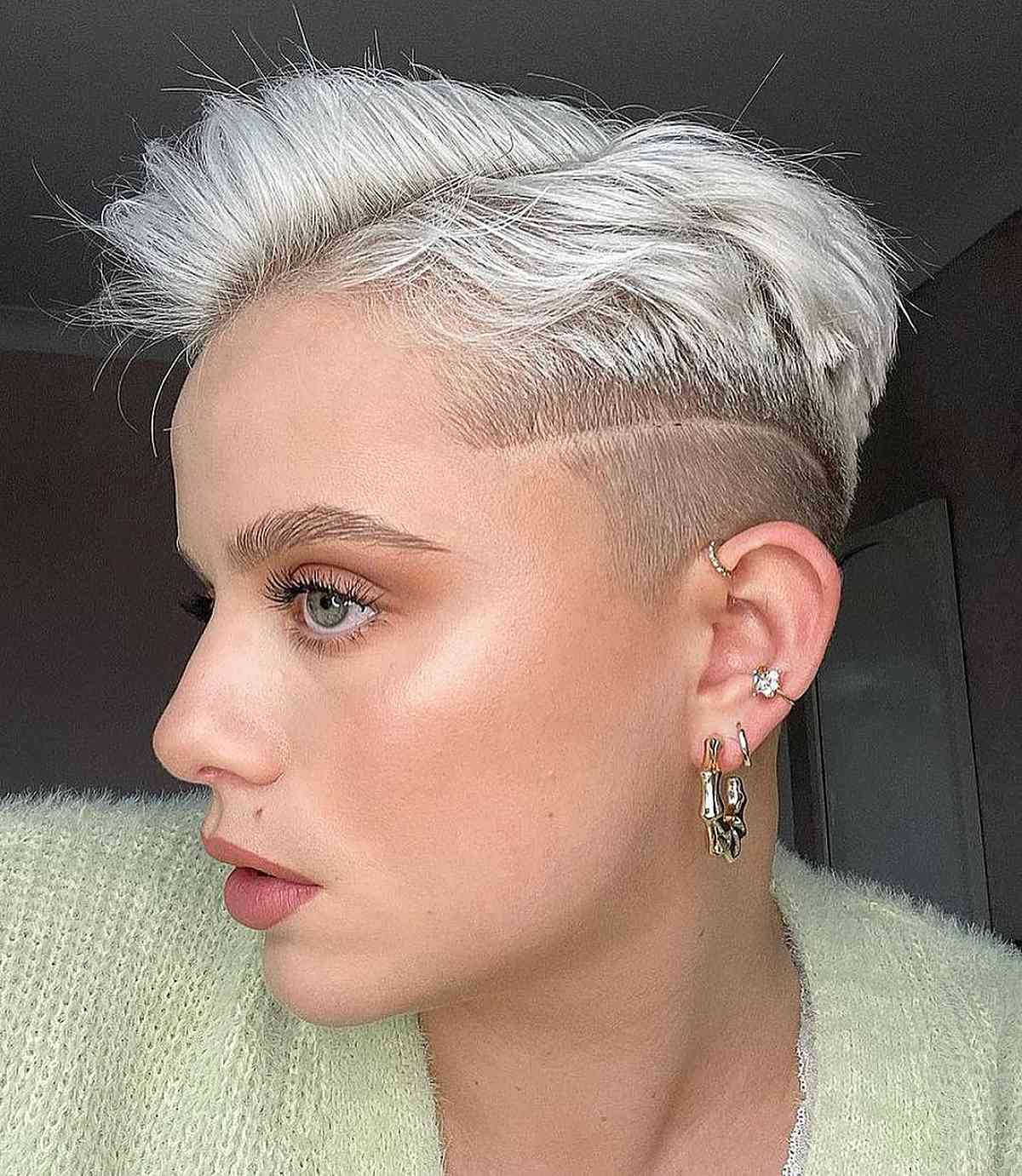 stylish super short layered pixie cut