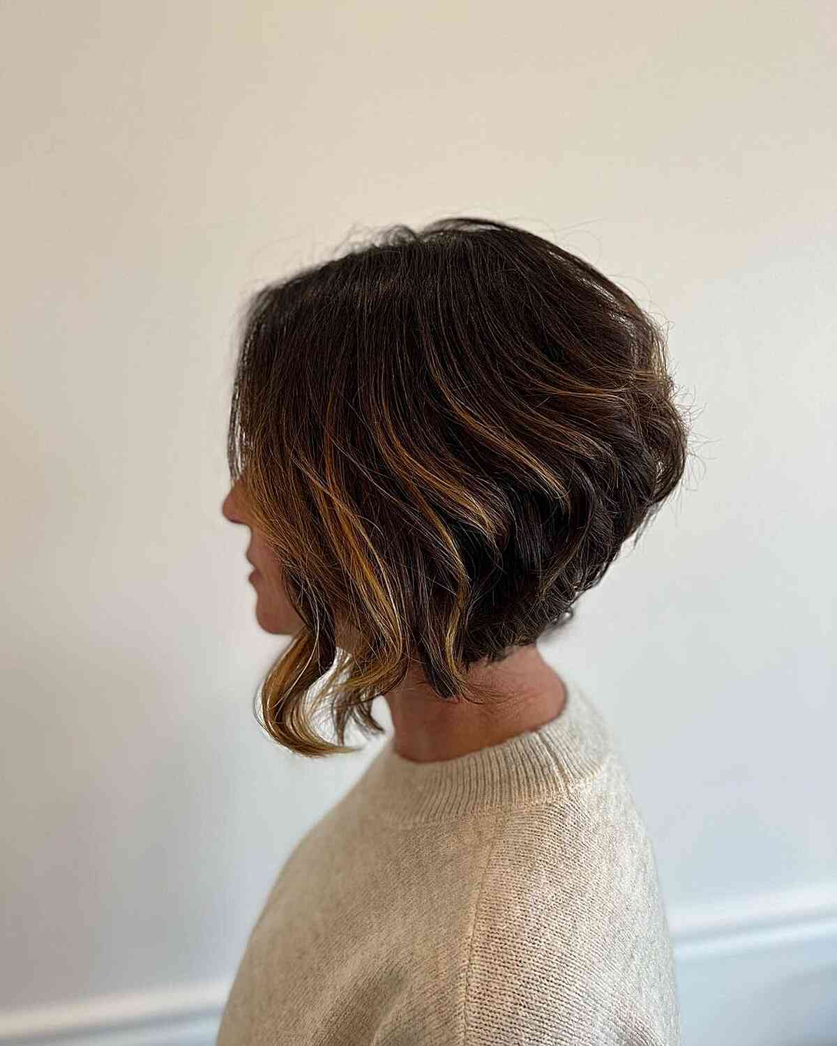 Chic Stylized Layered Graduated Bob Hairstyle