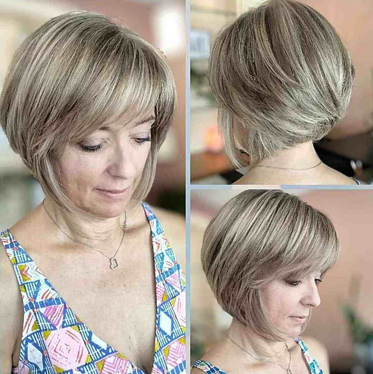 Subtle Blended Highlights on a Short Bob