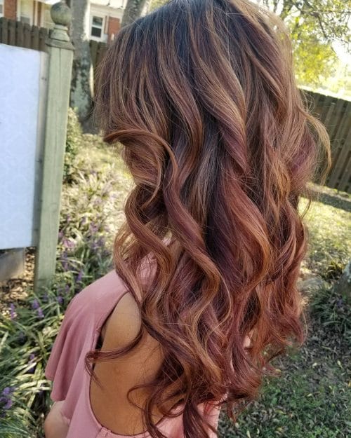 Subtle Red Caramel Balayage hairstyle