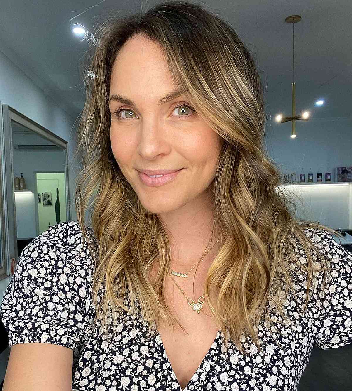 Warm Golden Balayage on Mid-Length Hair