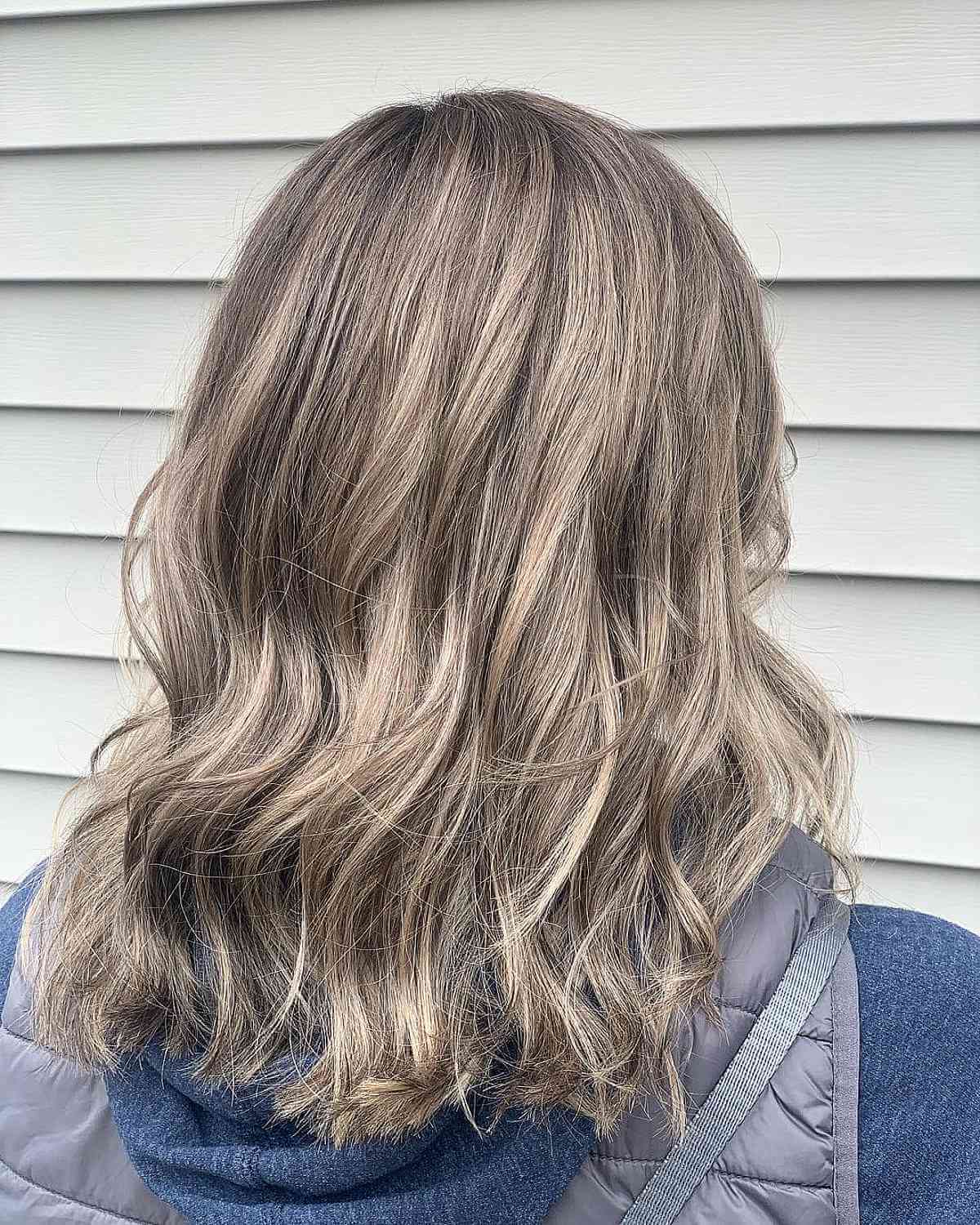 Sunlit Mushroom Blonde with Lowlights