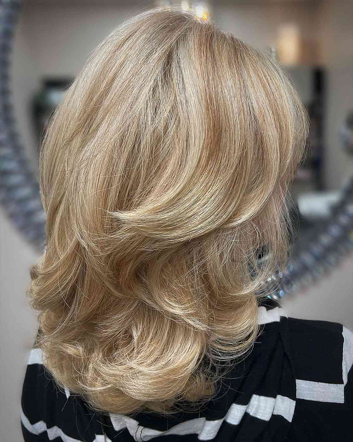 Tempting Caramel Blonde Hair Enhanced with Lowlights