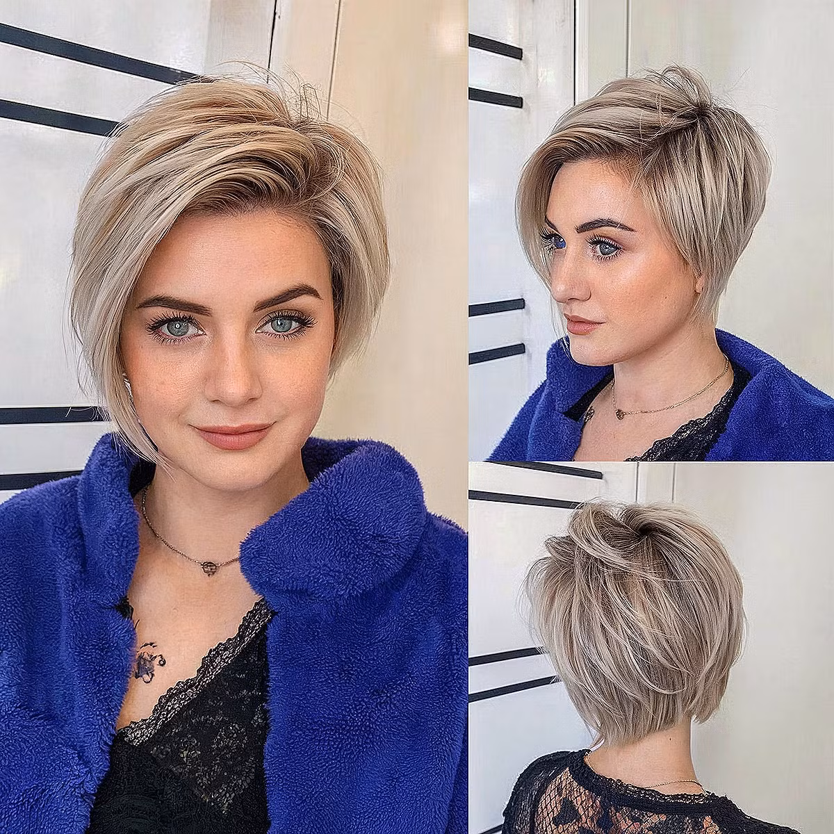 Textured Asymmetrical Bixie with Layered Details
