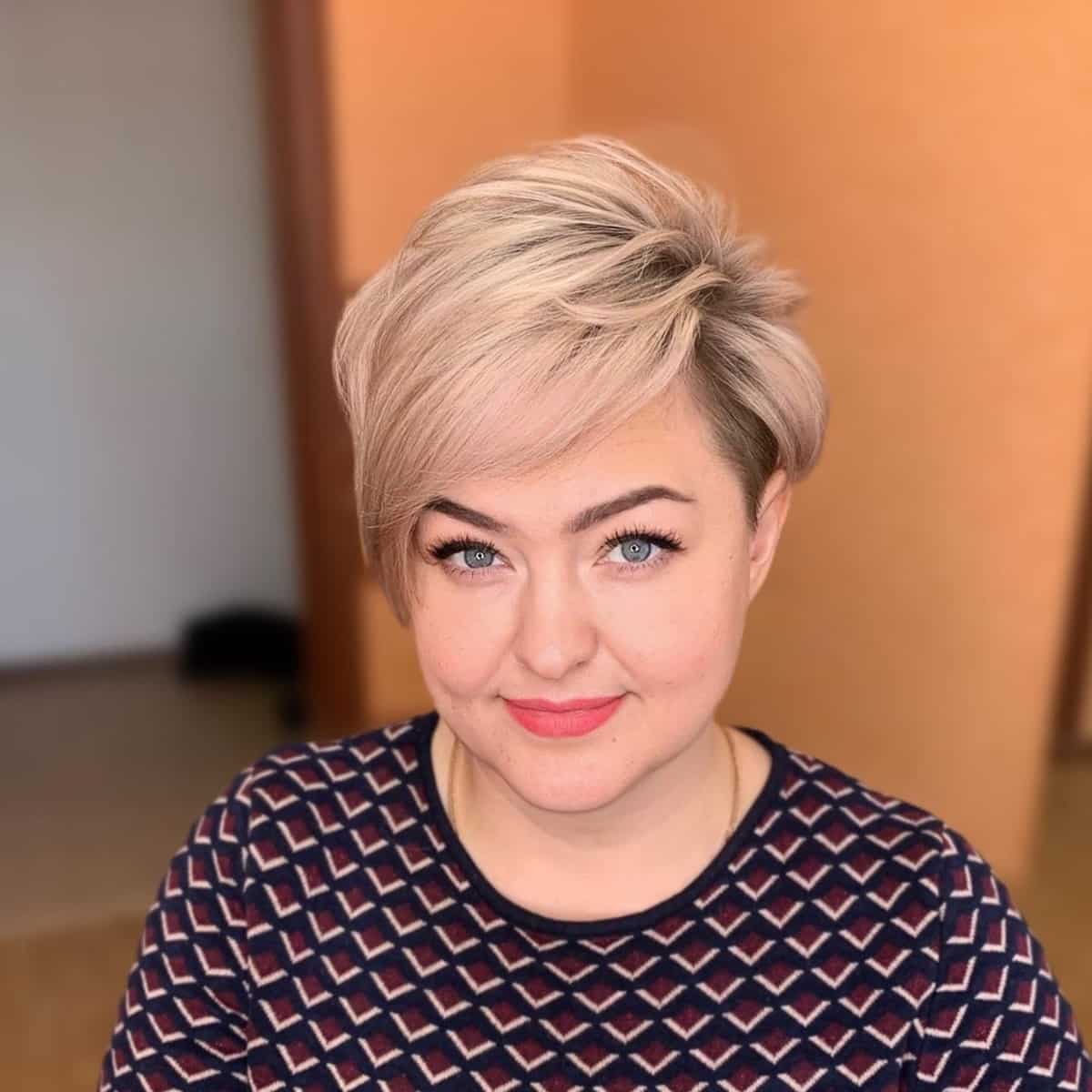 Textured asymmetrical choppy undercut hairstyle