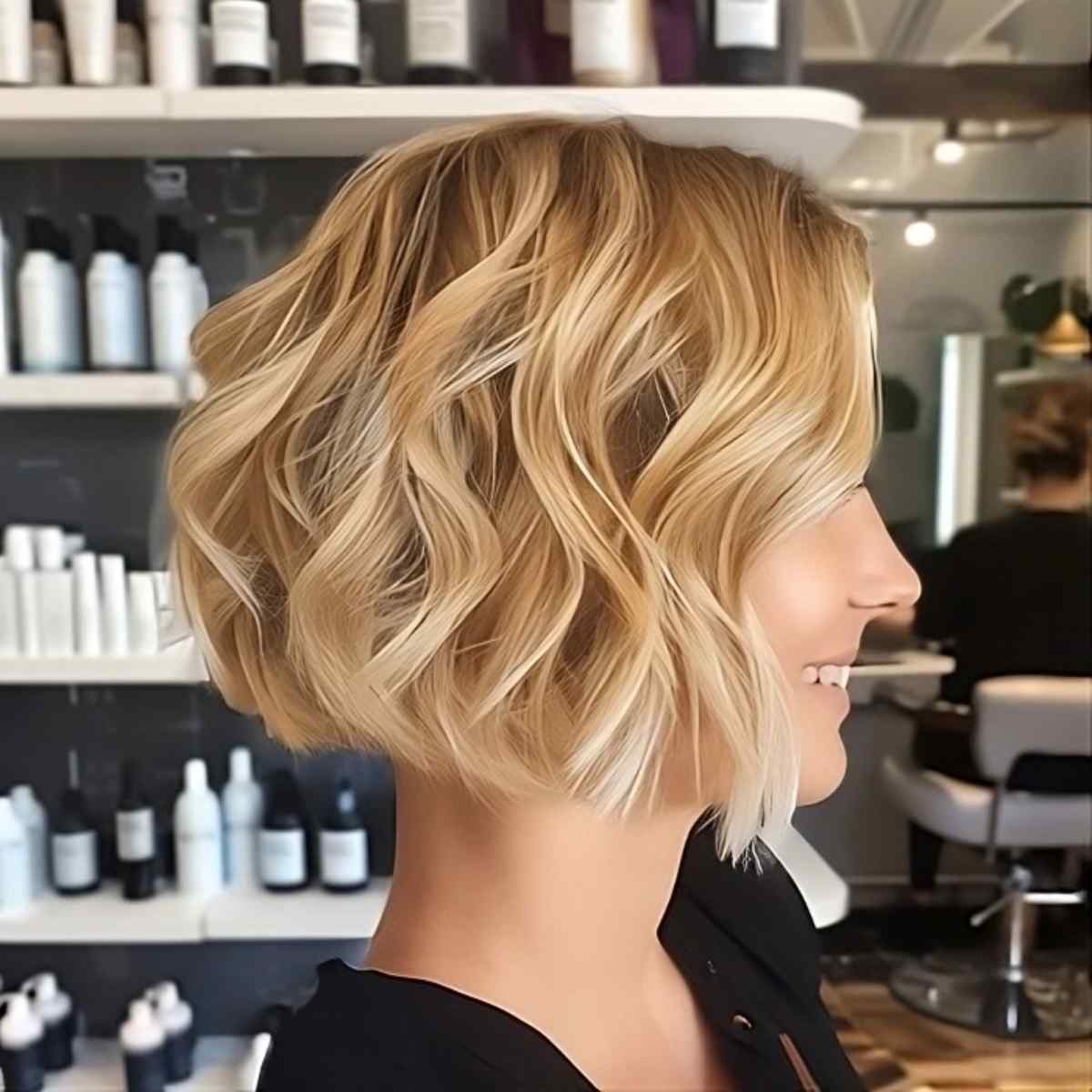 Textured Balayaged Undercut hairstyle for short hair