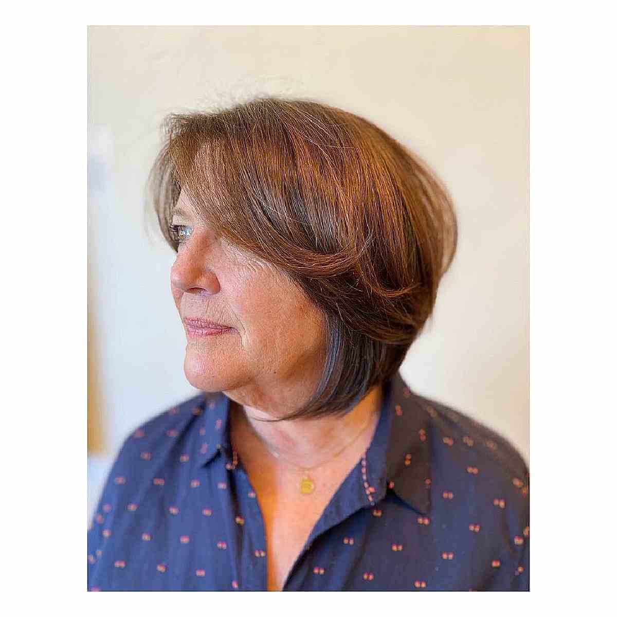 Textured Bob Cut with Fringe