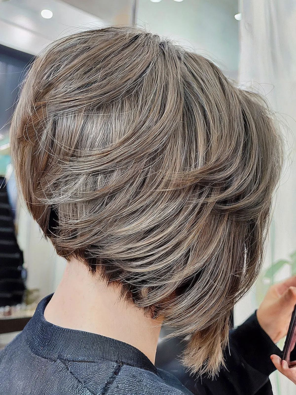 Textured Bob Hairstyle for Voluminous Hair
