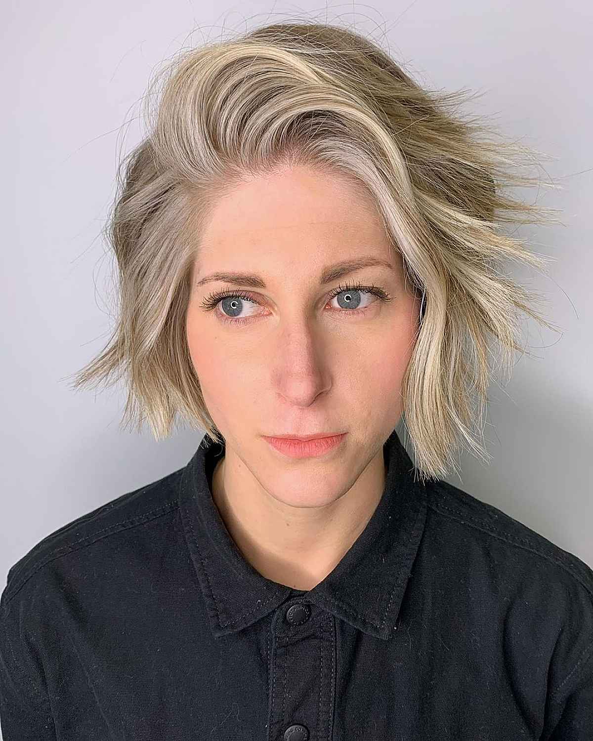 Textured Bob with Layered Tips