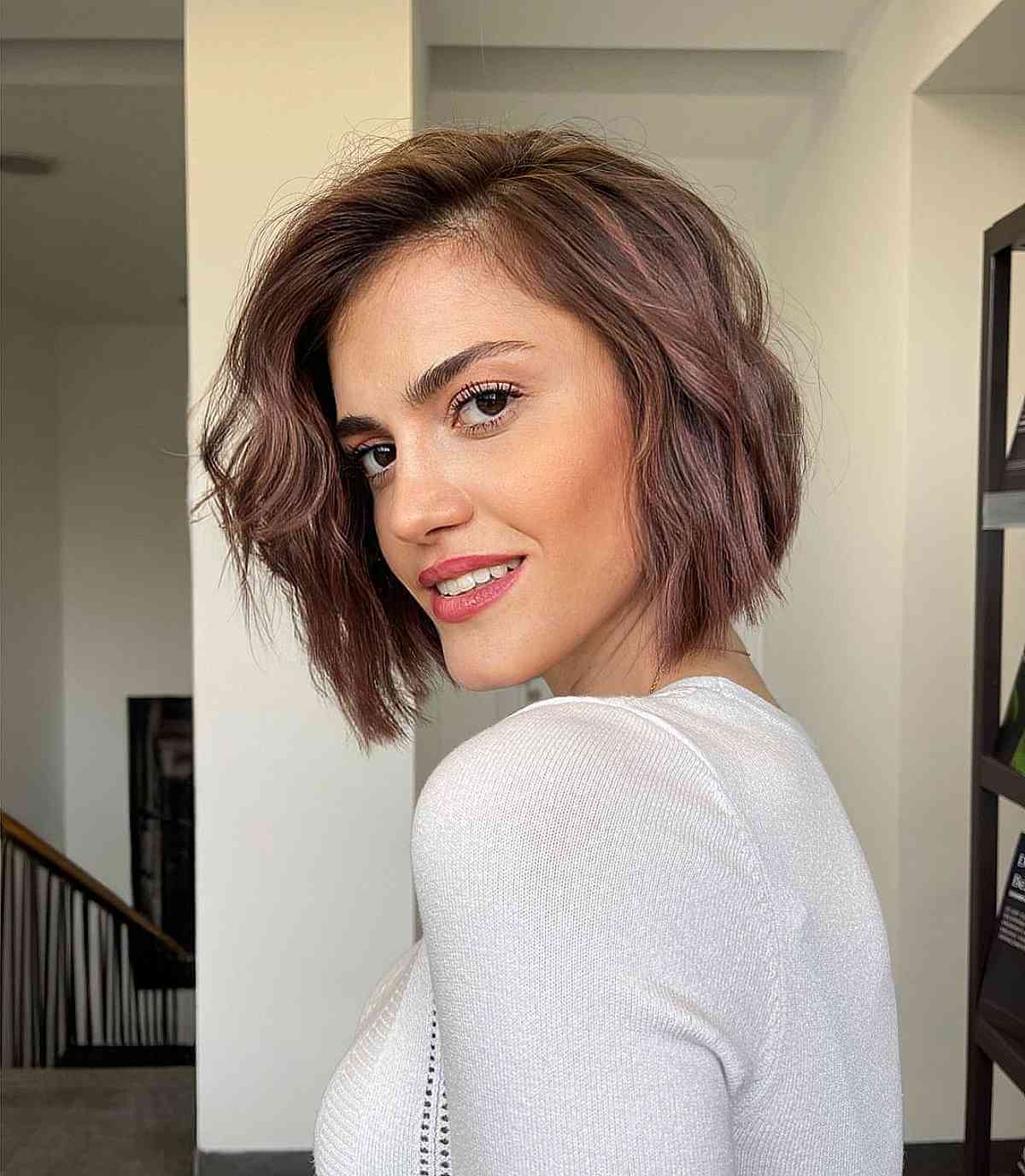 Textured Bob with Side Part