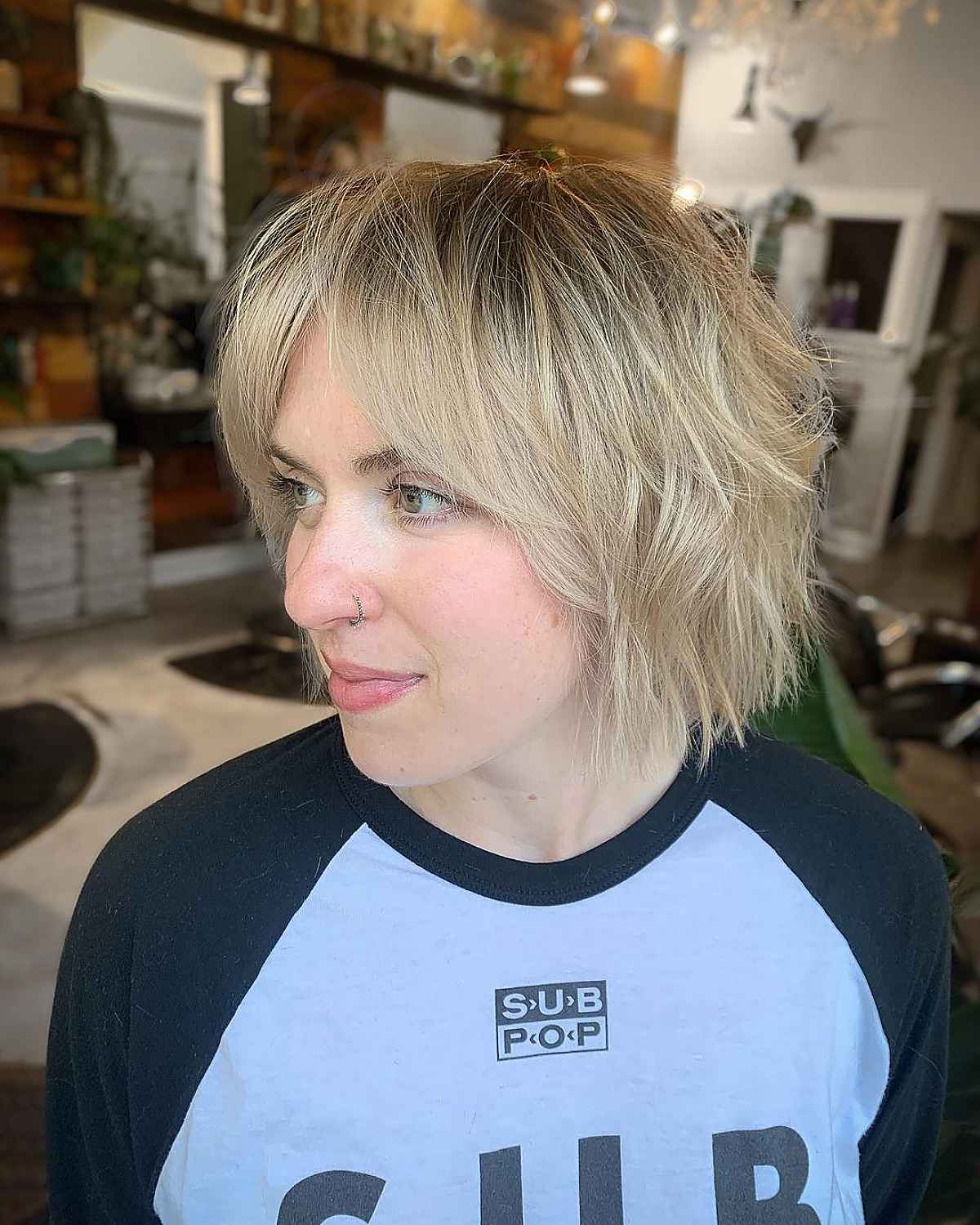 Textured Choppy Jaw-Length Bob with Light Layers