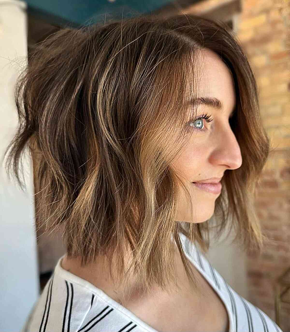 Textured Choppy Layers in a Short Hairstyle