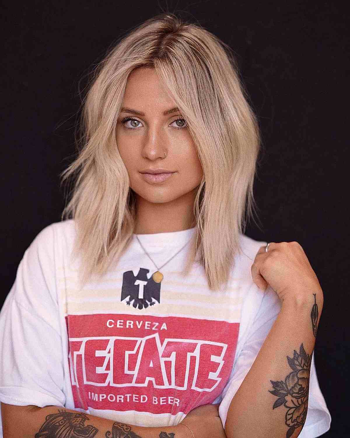 Textured Shoulder-Length Choppy Cut