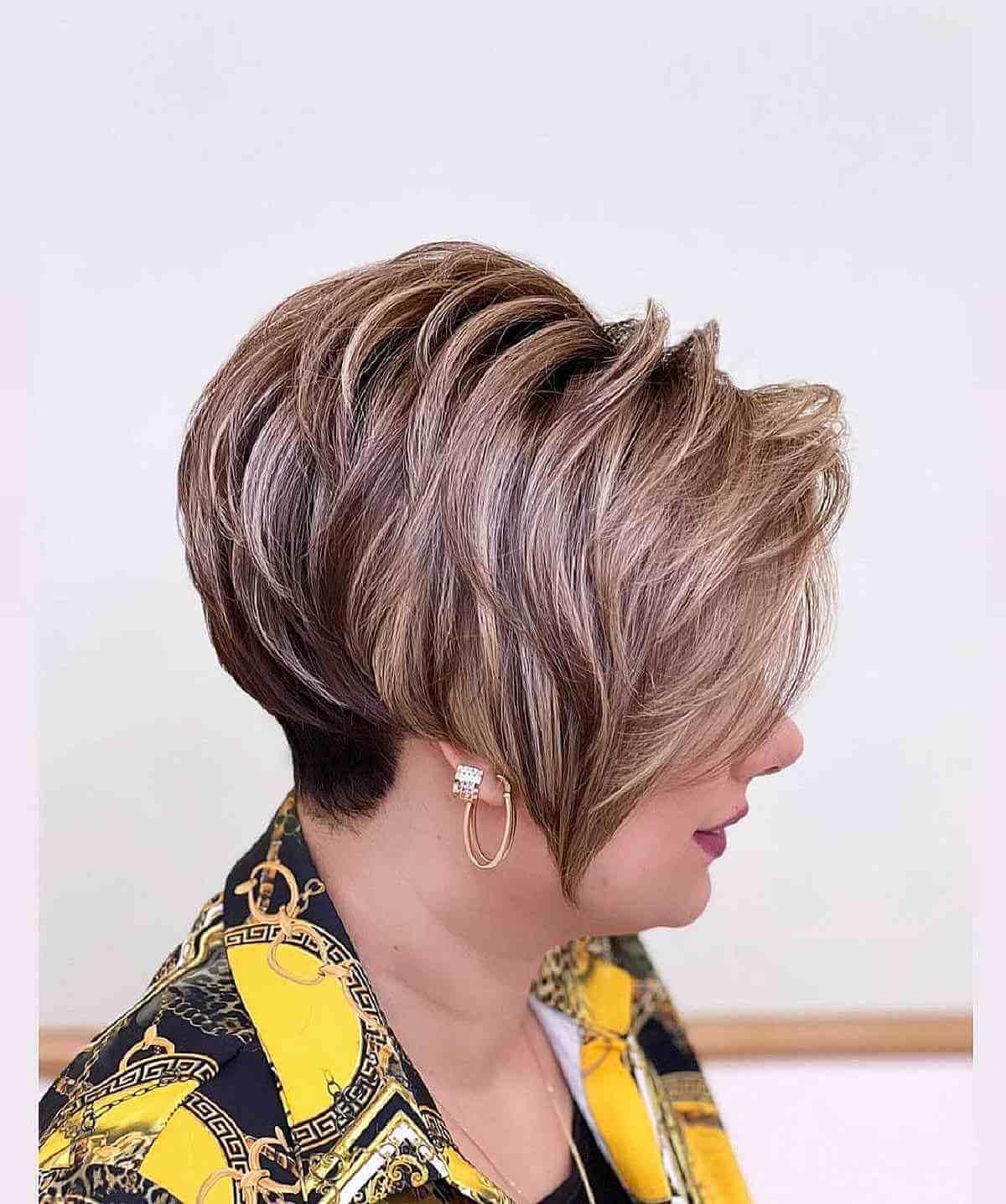 Textured Feathered Pixie Cut with Tapered Nape