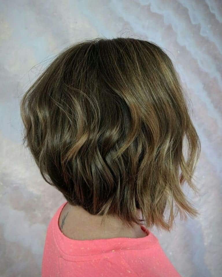 long textured inverted bob