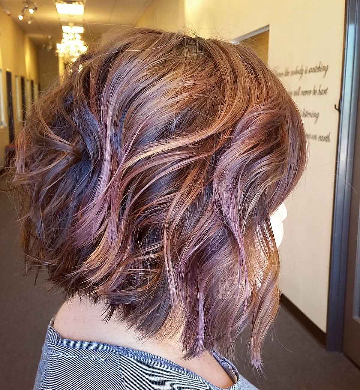 Textured Choppy Layered Bob for Thick Hair