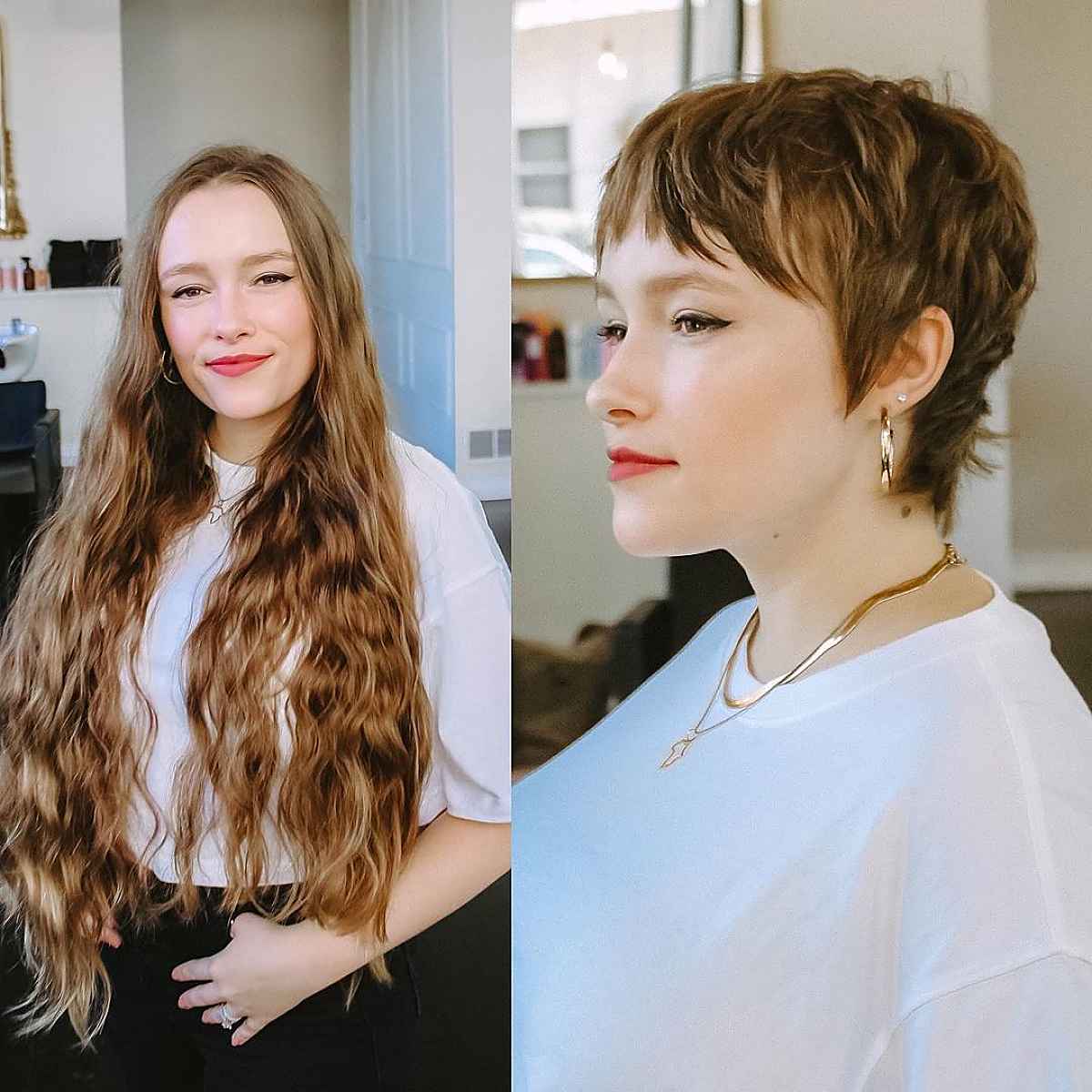 Textured Layered Pixie with Fringe