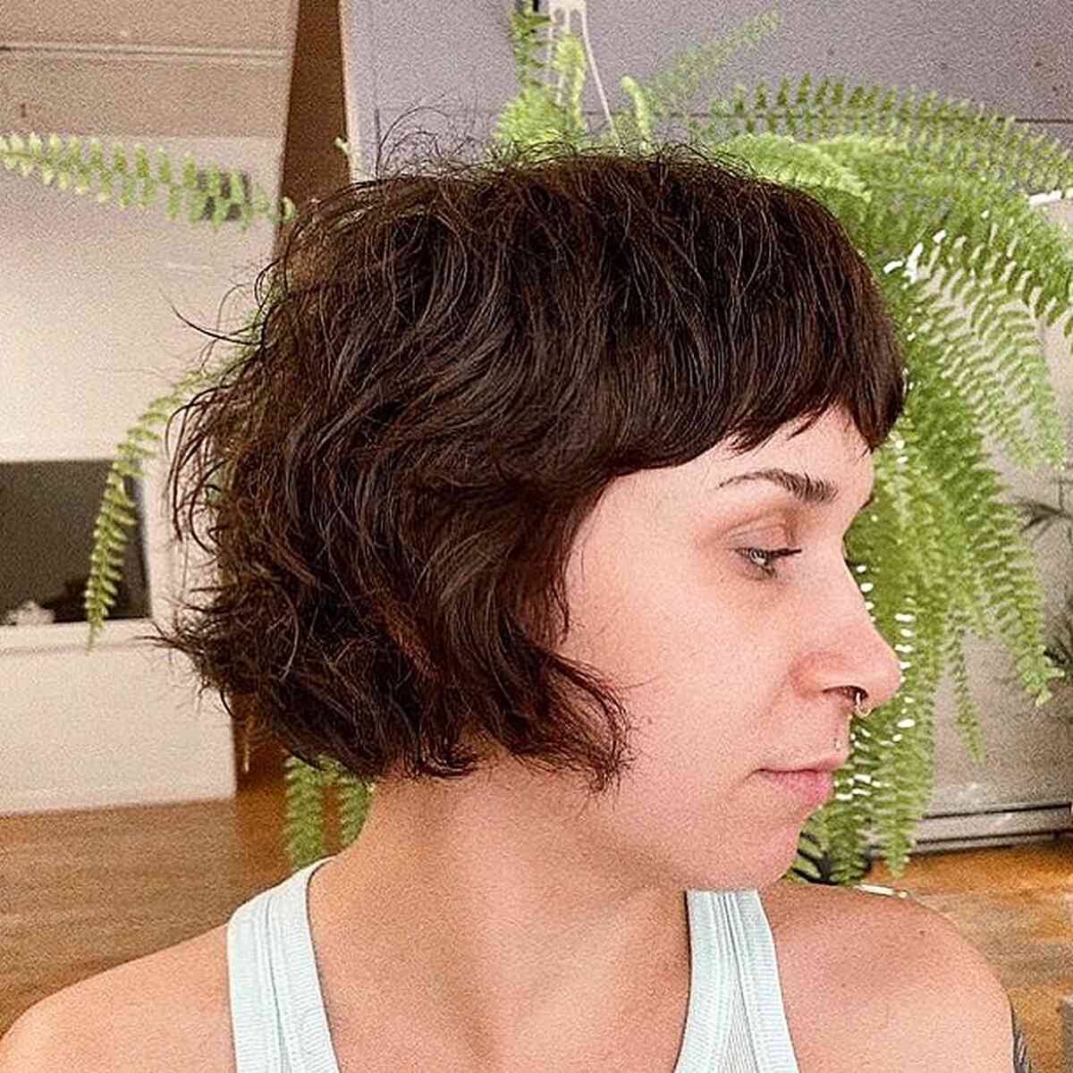 Jaw-Grazing Layered French Bob with Natural Look