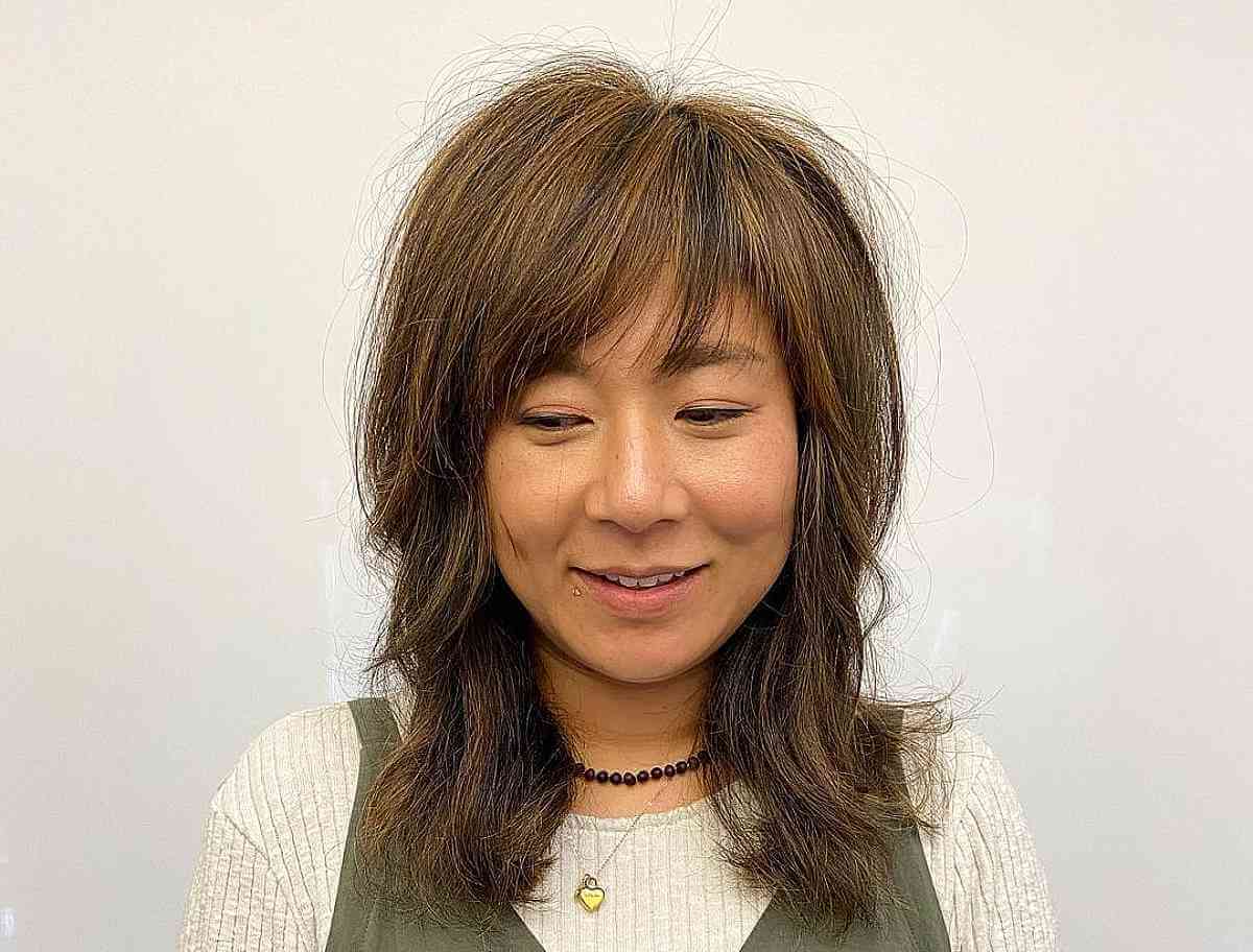 Wash-and-Wear Textured Layers with Light Bangs