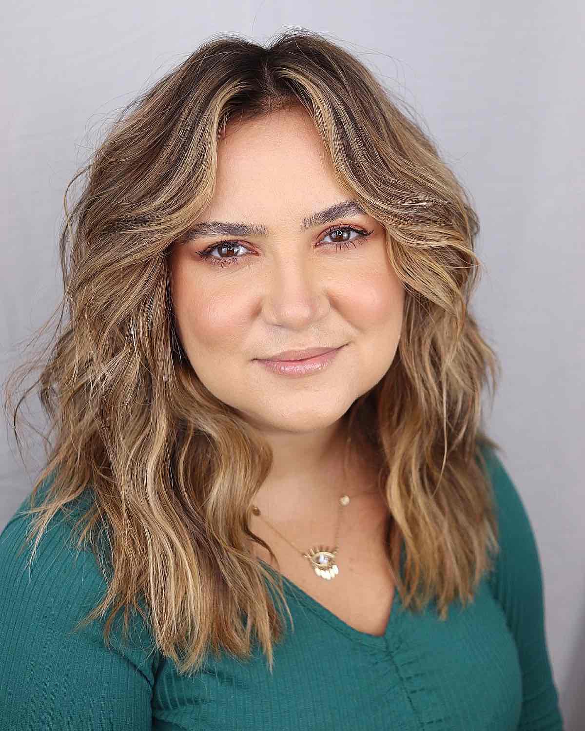 Textured Lob for Round Faces