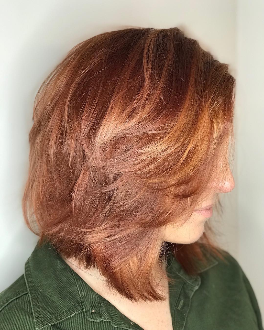 Textured Long Bob with Layered Ends for Mid-Length Hair