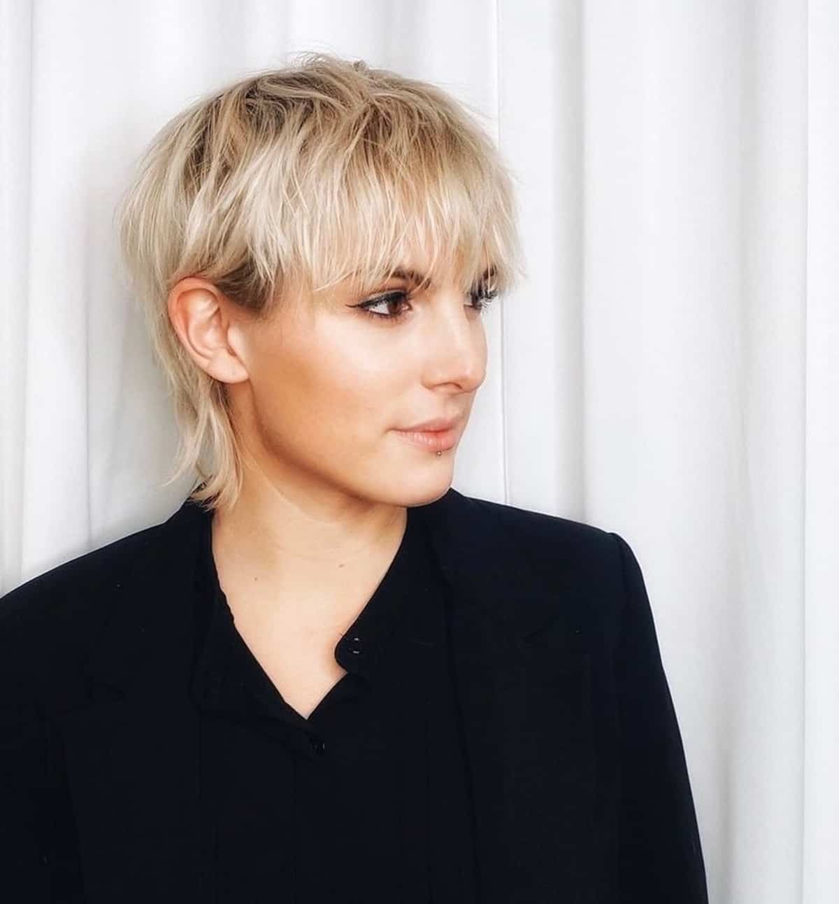 Textured Long Pixie Hairstyle