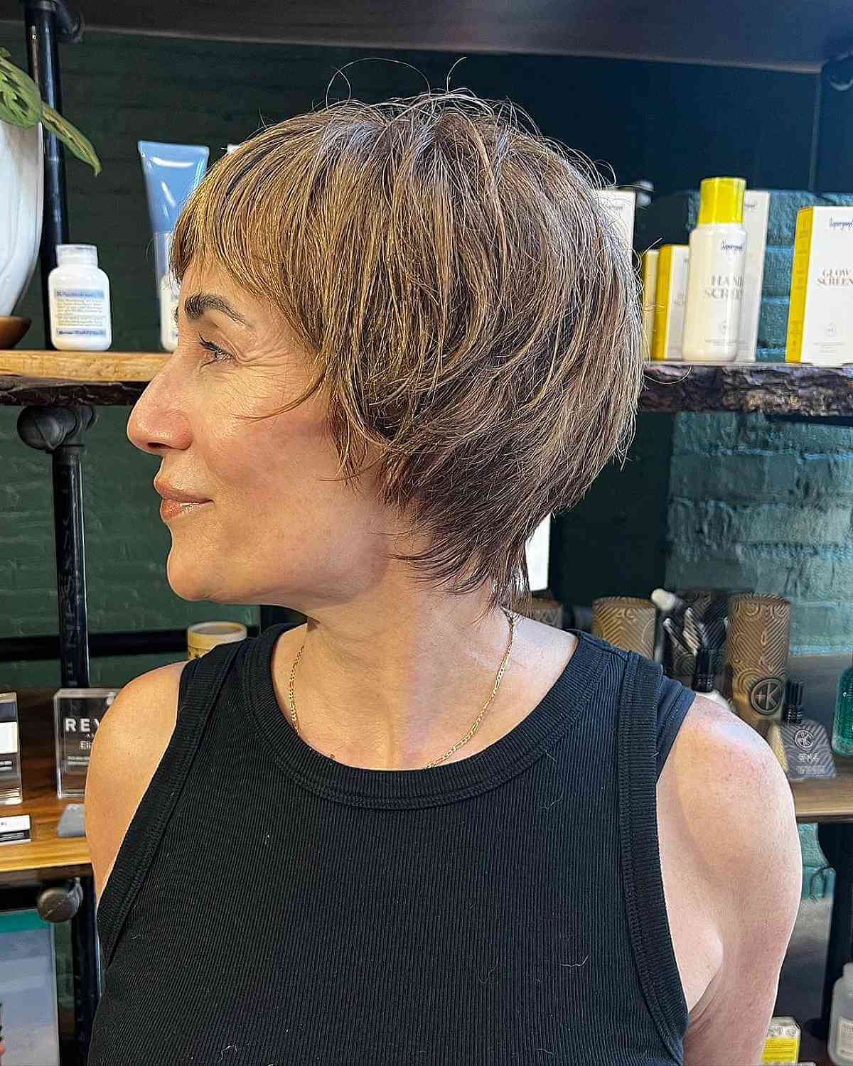 Textured Long Layered Shaggy Pixie