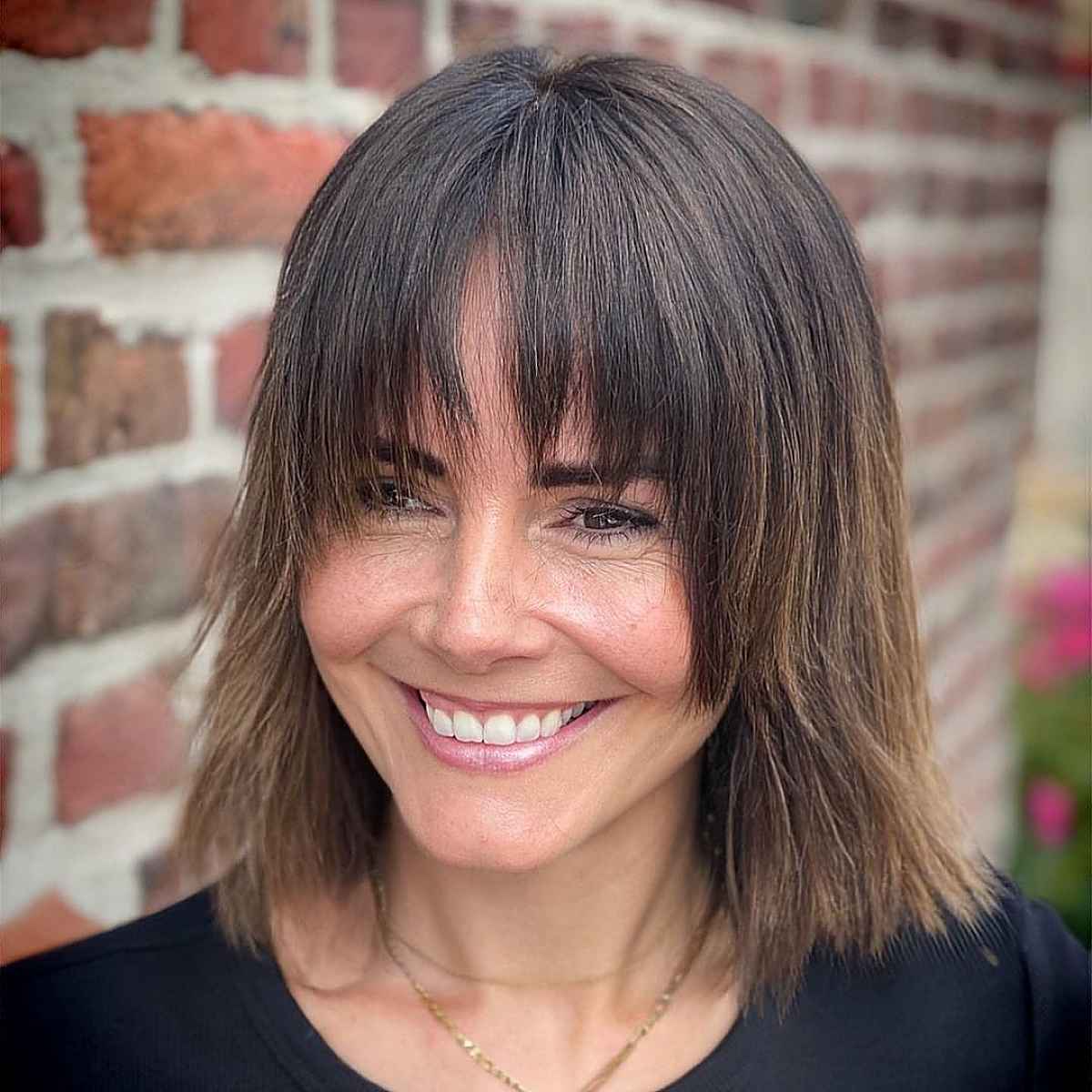 textured medium length cut