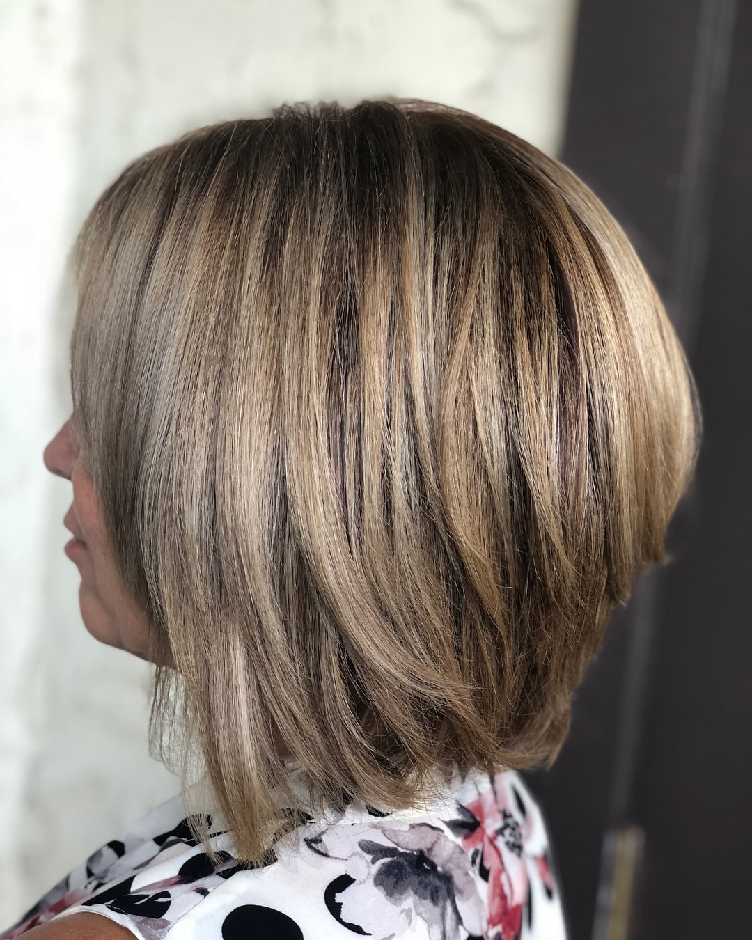 Textured Medium-Length Graduated Bob