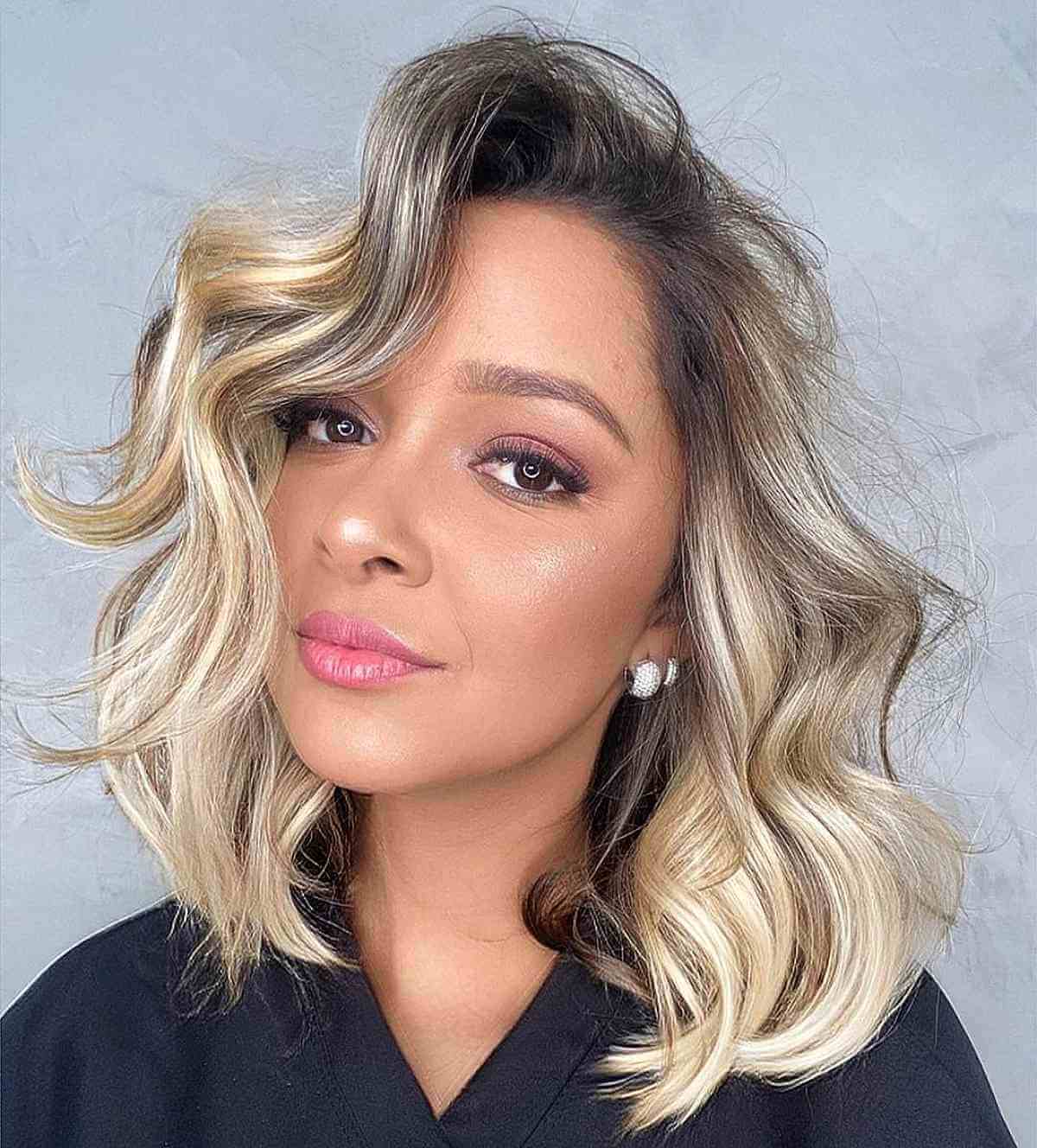 Textured Medium-Length Shaggy Bob