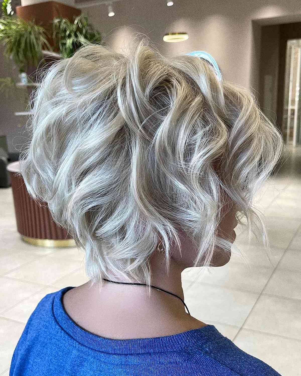 Short Textured Platinum Pixie Bob