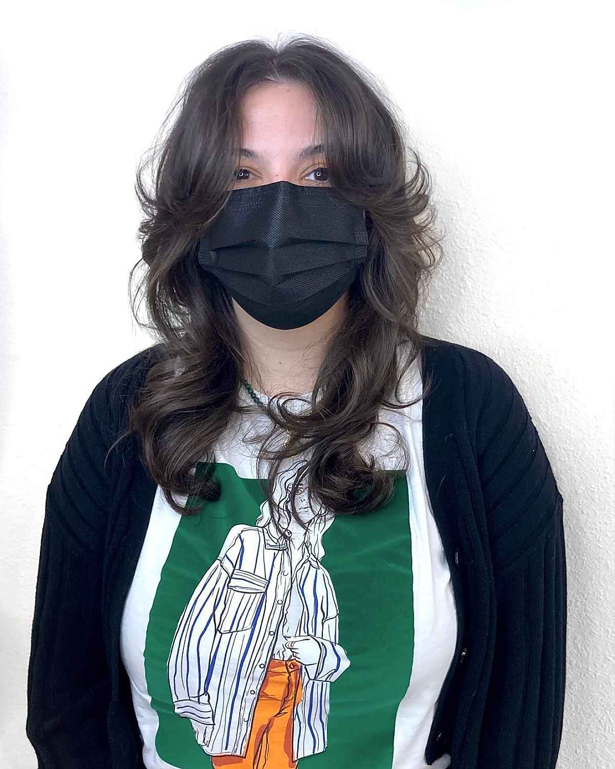 Textured Razor Cut with Extended Feathered Bangs