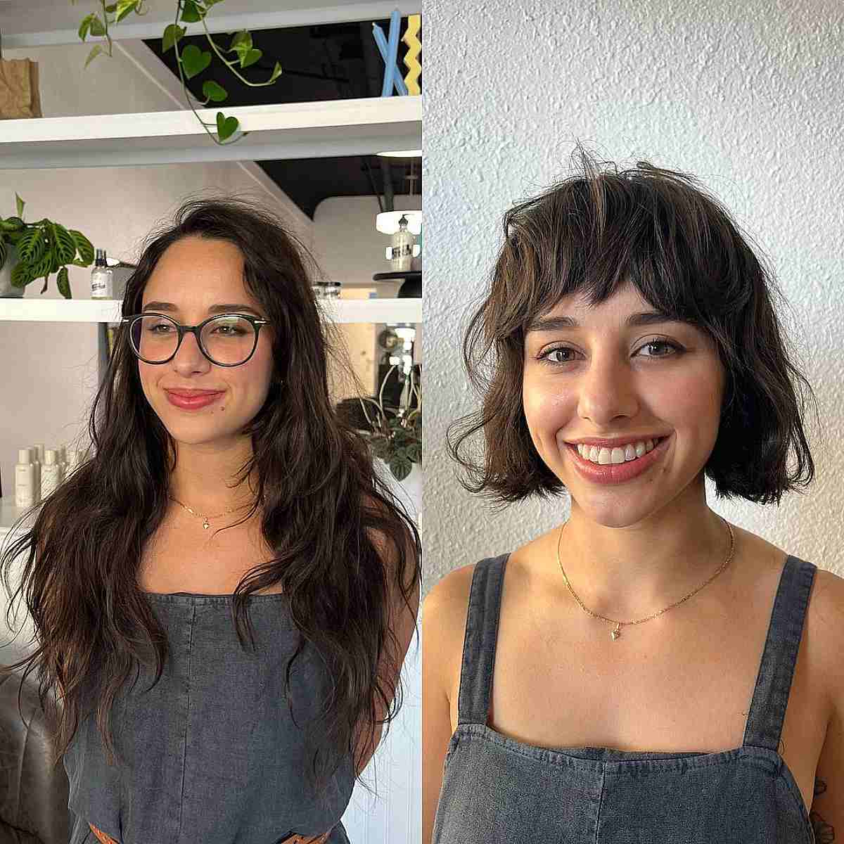 Chin-Length Razored Bob with Messy Layers